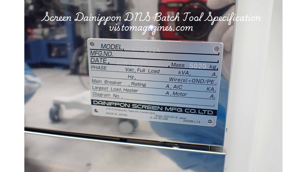 Screen Dainippon DNS Batch Tool Specification